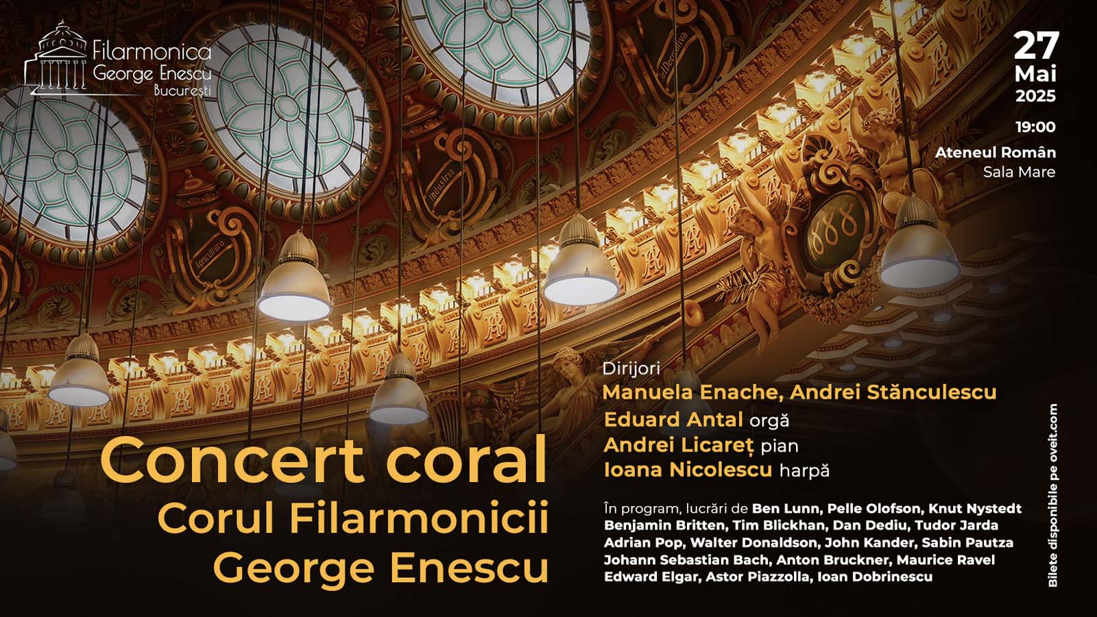 afis poster Corul Filarmonicii „George Enescu” eduard iosif antal organist